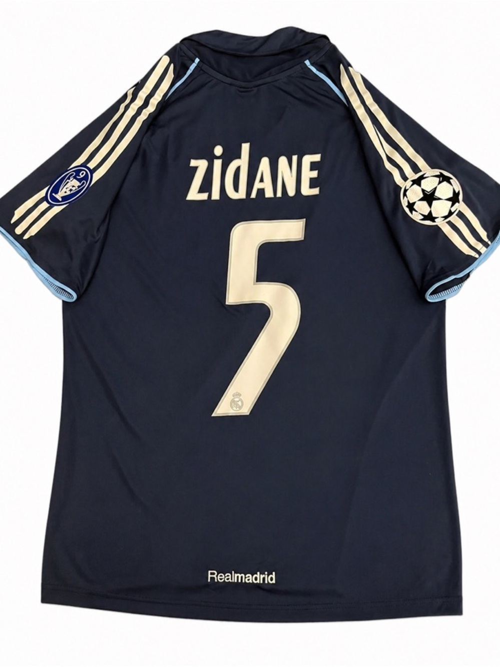 Zidane #5 Real Madrid Blue 2005/2006 retro soccer jersey UCL